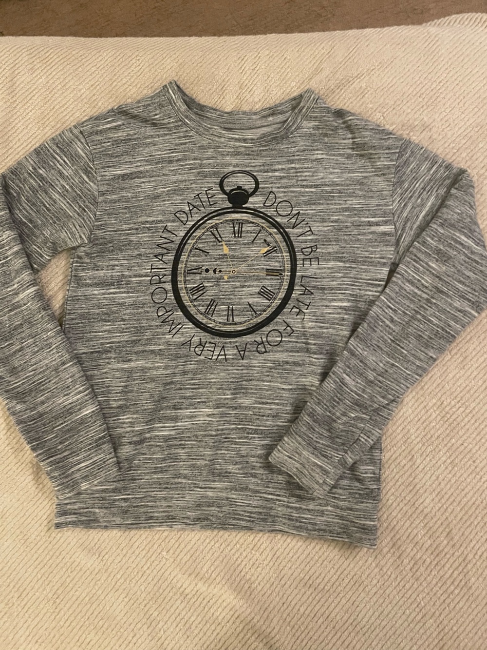 Disney Gray Alice Thru Looking Glass Wonderland Junior Girls Sweatshirt